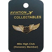 Mile High Club Honorary Member wing pin 